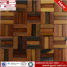 China manufatura produto de design quente telha da parede de mosaico de design de madeira Sólida